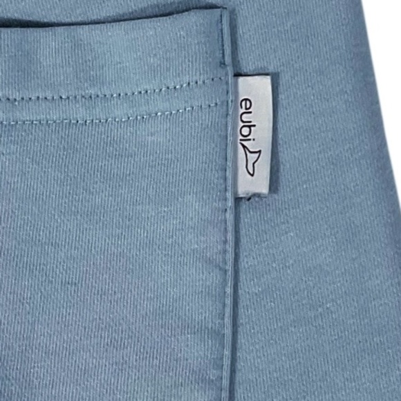 Eubi Avocado Patch Lounge Sweat Shorts Blue Size Small Cotton Zip Pockets - Picture 7 of 9